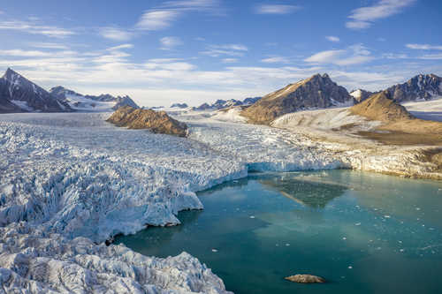 Paysage glaciaire du Spitzberg