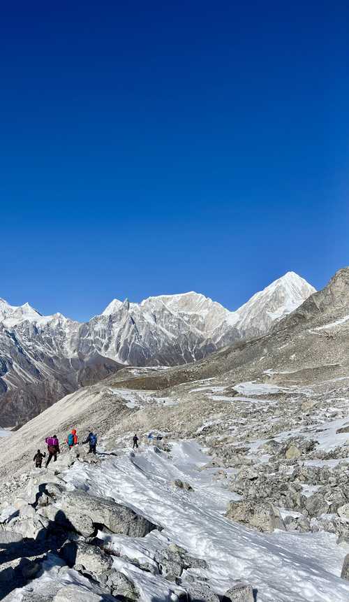 Randonnée vers le col de Larkya au Népal