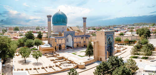 Vue aérienne de Gur-e-Amir  à Samarcande