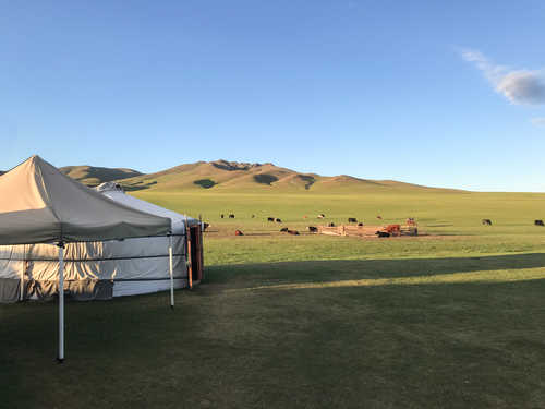 Yourte d'une famille nomade en Mongolie