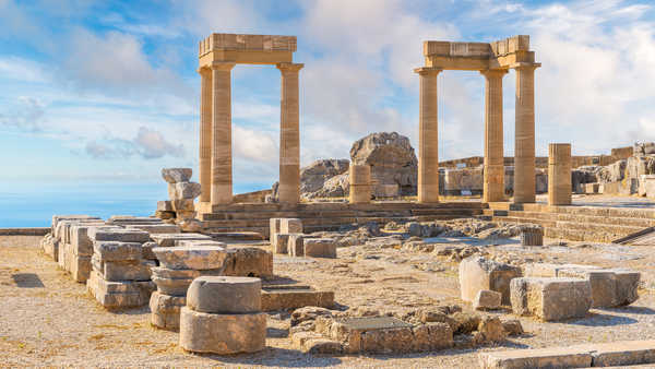 Acropole de Lindos en Grece