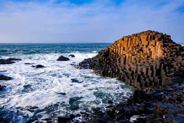 Chaussée des Géants vue sur la mer Irlande