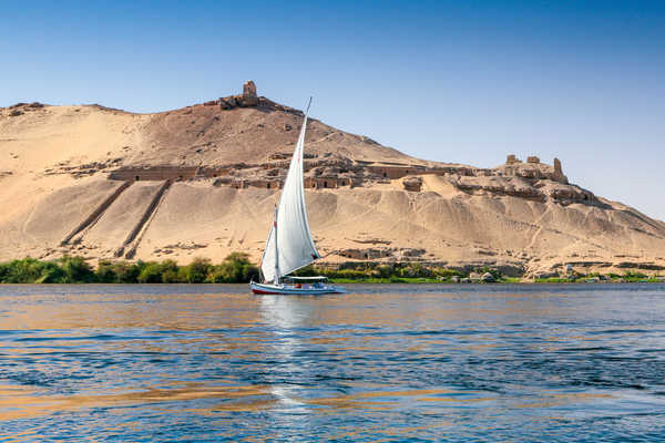 Felouque sur le Nil en Egypte