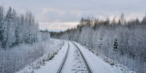 Finlande Rovaniemi train hiver