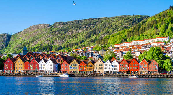 La ville de Bergen Norvège