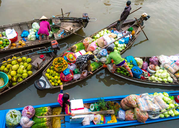 Le marché flottant de Cai Rang Mékong Vietnam