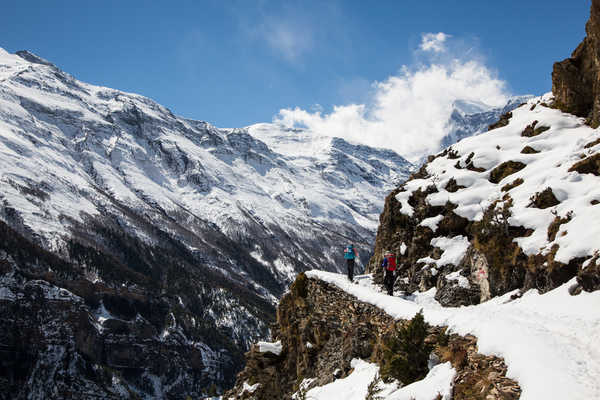 Népal trek entre Upper Pisang village et Ngawa village