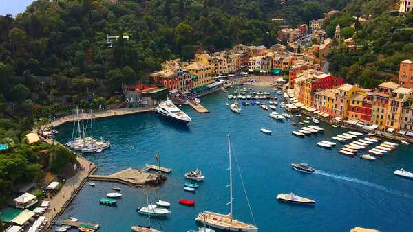 Portofino vue des sentiers pédestre