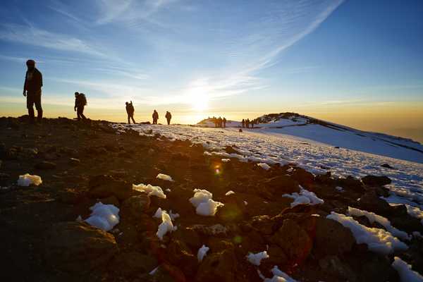 Sur la voie Machame à l'ascension du Kilimandjaro
