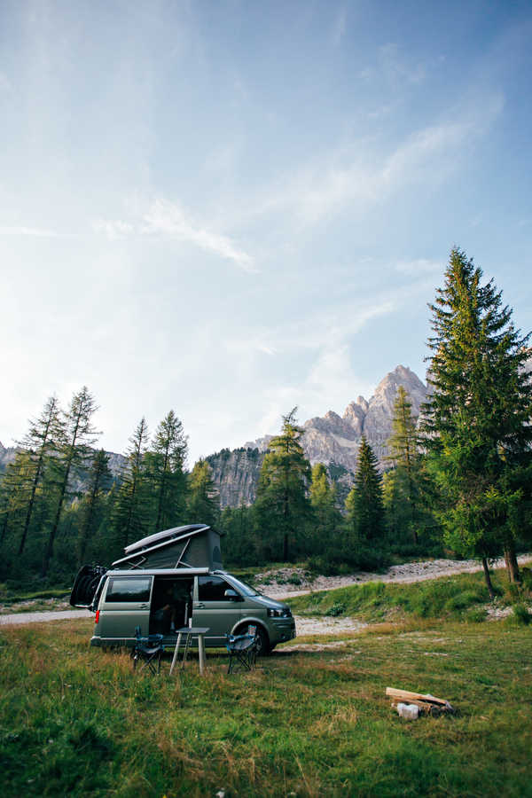 Voyage en van dans les Dolomites