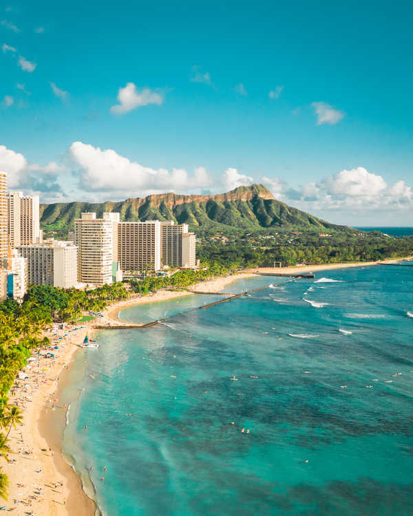 Vue sur Honolulu à Hawaï