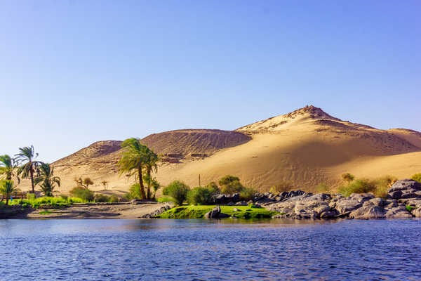 Vue sur le Nil en Egypte