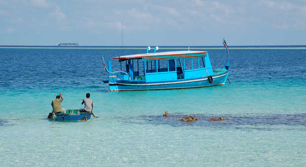 Pêcheurs aux Maldives