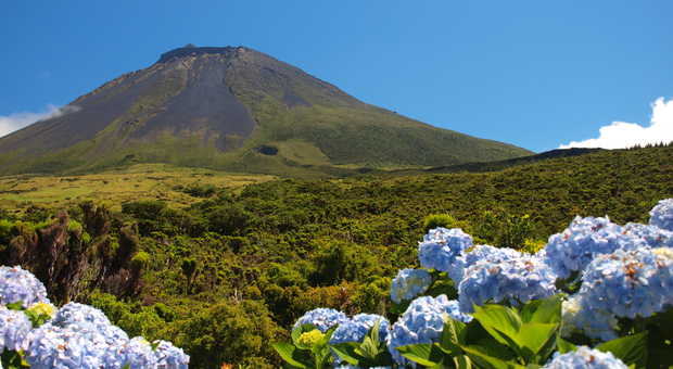 Volcan de l'île de Sao Miguel aux Açores