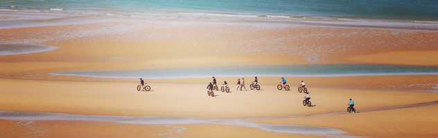 A vélo sur les grandes plages normandes