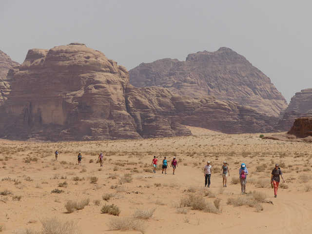 Zone Protégée de Wadi Rum Vallée en Jordanie