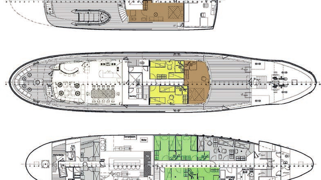 Plan du bateau de croisière Grand large - © Grand Large Plan du bateau de croisière Grand large
