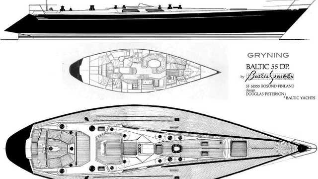 Plan du bateau le Gryning - © Le Gryning Plan du bateau le Gryning