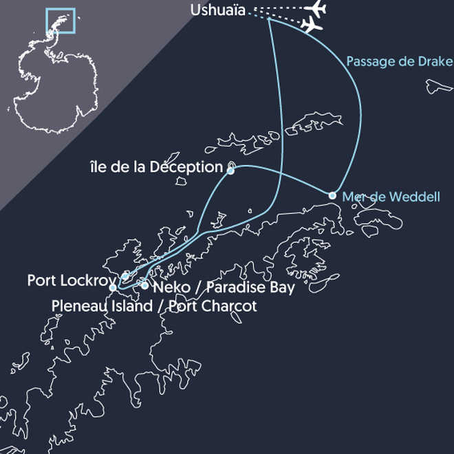 Carte croisière d'exception en Antarctique CANTV1