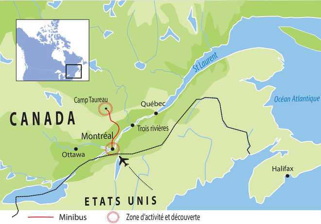 Carte de voyage Canada circuit UCAMA2