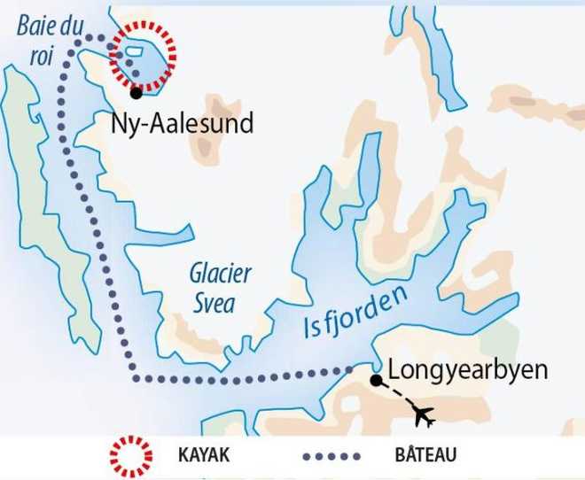 Carte du voyage Baie du Roi au Spitzberg