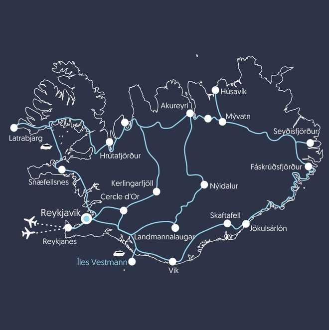 Carte EISLBO Islande © 66 Nord Carte EISLBO Islande