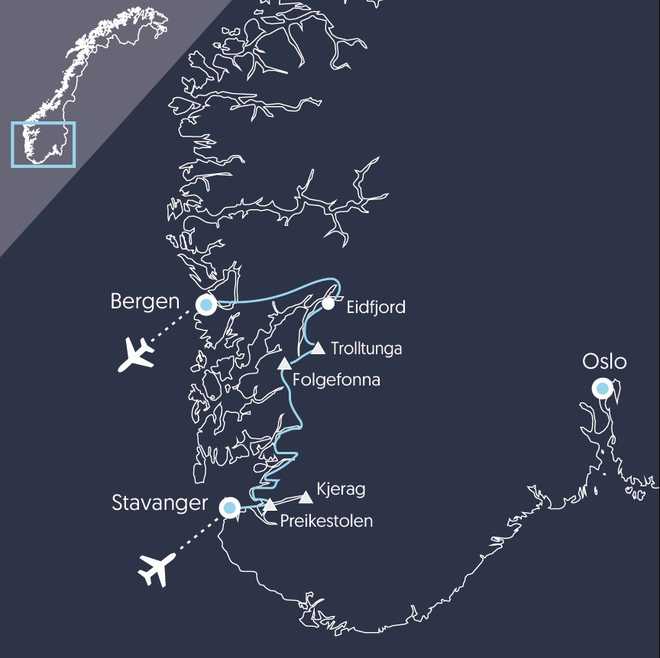 Carte ENOADT Norvège © 66 Nord Carte ENOADT Norvège