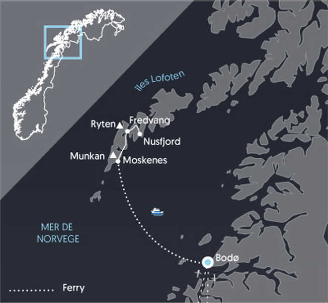 Carte itinéraire Norvège