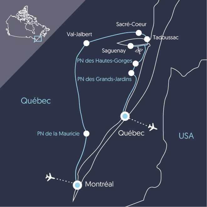 Carte UCAQUON Canada © 66NORD Carte UCAQUON Canada