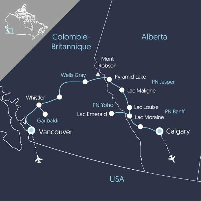 Carte UCAW2 Canada