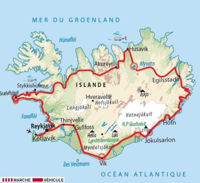 Carte Voyage Islande
