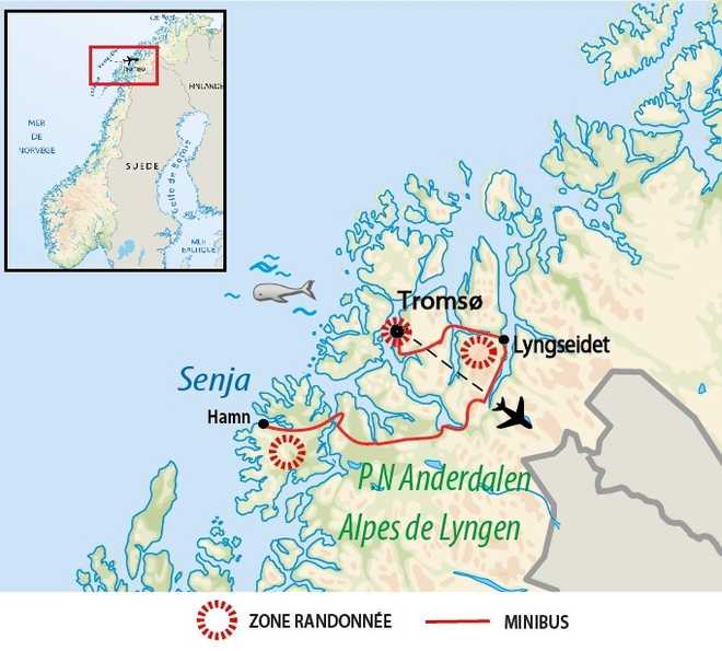 Carte Voyage Norvège © 66 Nord Carte Voyage Norvège