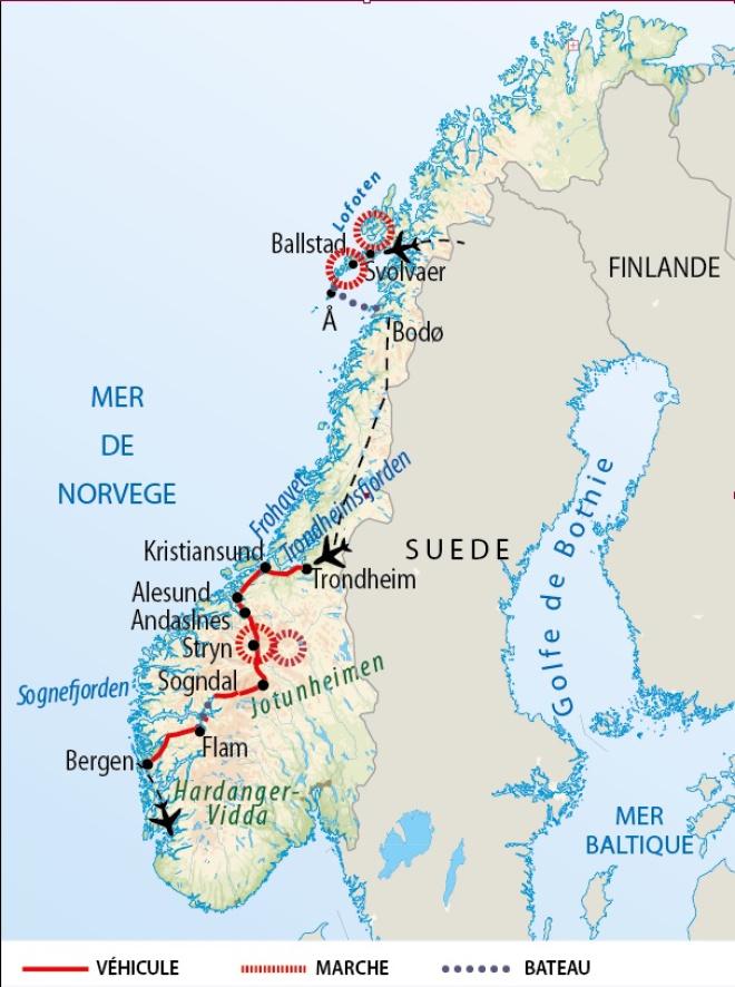 Carte Voyage Norvège