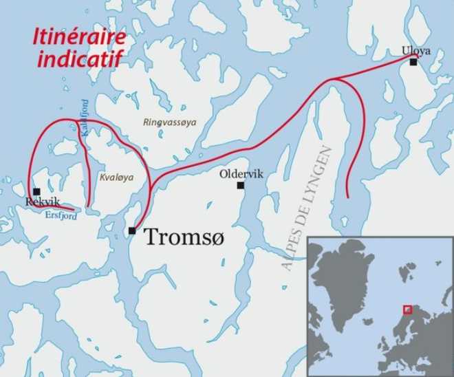 Carte Voyage Norvège - © 66 Nord Carte Voyage Norvège