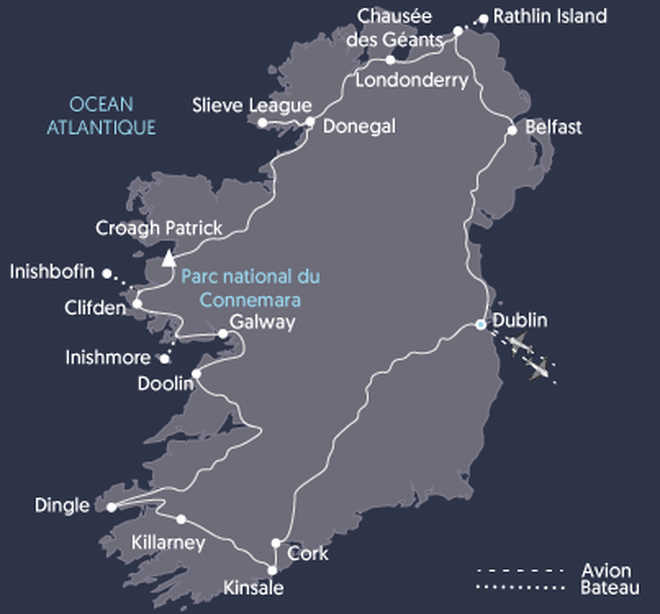 Itinéraire de voyage Irlande