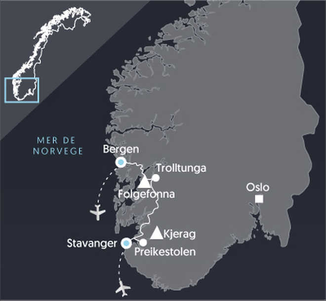 Itinéraire de voyage Norvège du Sud