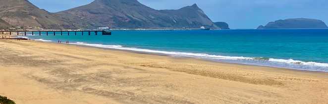 La plage de sable de Porto Santo