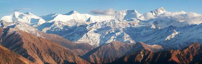 La vue sur les montagnes du Dhaulagiri