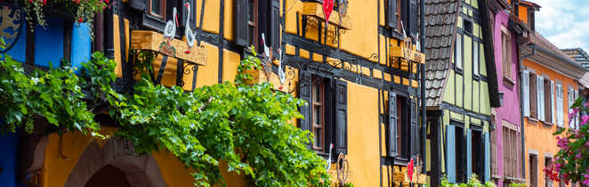 Les jolies maisons à colombages de Riquewihr, Alsace