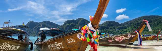 Long Tail Boat sur les plages du sud Thaïlande