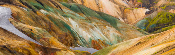 Montagnes colorées de Landmannalaugar en Islande