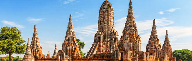 temple Pagoda à Wat Chaiwatthanaram à Ayutthaya, Thaïlande