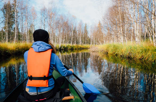 Canoe en Finlande l'été