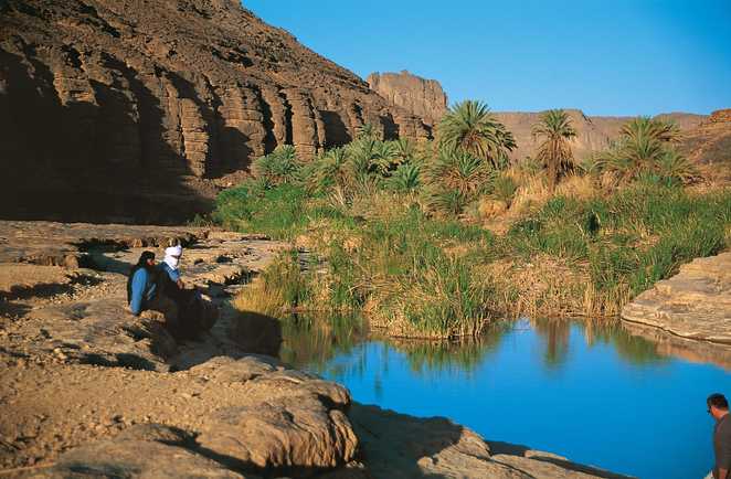 Guelta dans les Tassilis N'Ajjer, Algérie