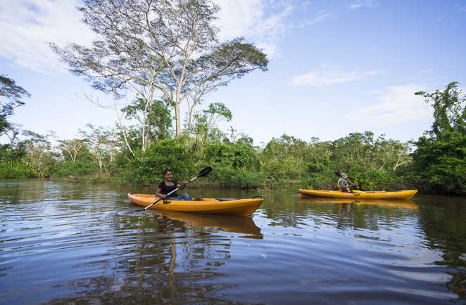 Kayak entre les îlots de Grenade