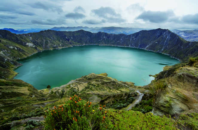 Lagune de Quilotoa en Equateur