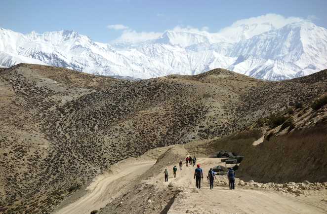 Les Annapurnas, vus depuis le Haut Mustang