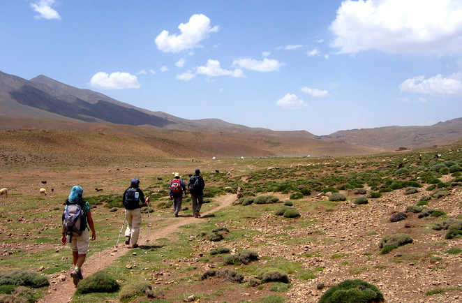 Plateau de Tarkeddit, au pied du M'Goun, Maroc