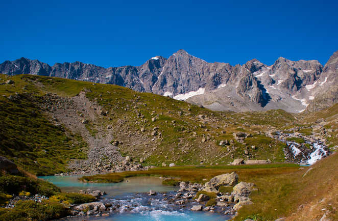 Randonnée au col d'Arsine, entre vallée de la Romanche et vallée de la Guisane, Ecrins, Alpes du sud