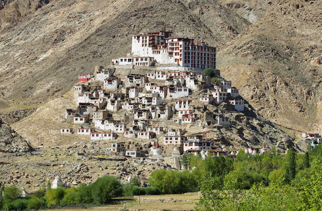 Village perché au Ladakh, Hemishukpachen, en Inde Himalayenne